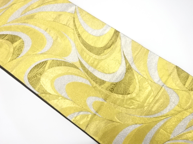 流水模様織り出し　振袖用袋帯